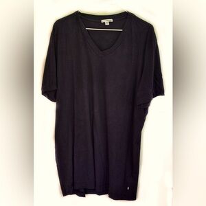 James Perse Black V Neck Short Sleeve Tee. 4, XL